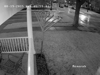 Police seek man who knocked over Chabad menorah