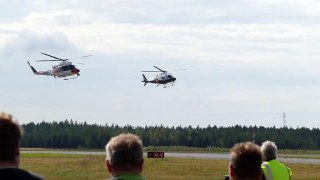 The Finnish Border Guard helicopters AB412 and AW119 at Tour de Sky 2014