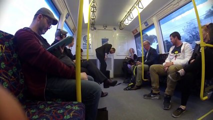 Man Surprises Everyone on a Busy Train by Expressing Himself!!!