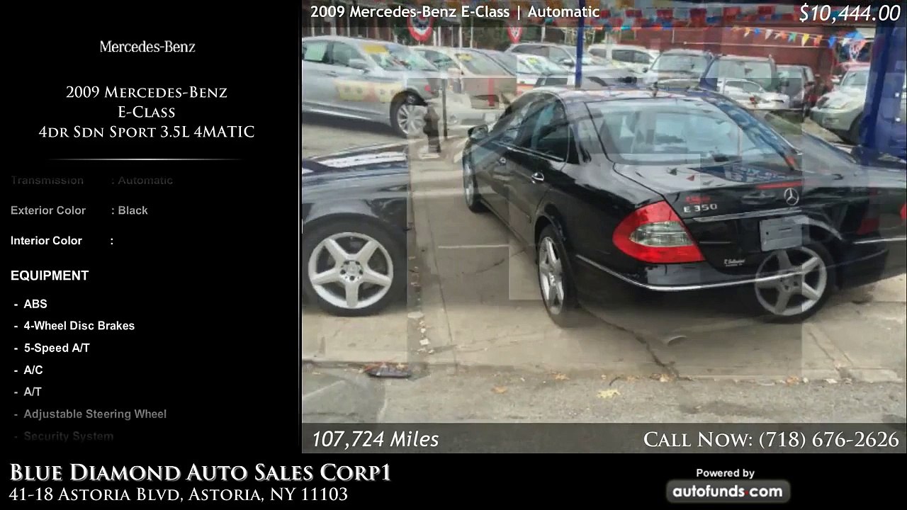 Diamond Auto Sales >> Used 2009 Mercedes Benz E Class Blue Diamond Auto Sales Corp1 Astoria Ny Diamond Auto Sales >> Used 2009 Mercedes Benz E Class Blue Diamond Auto Sales Corp1 Astoria Ny