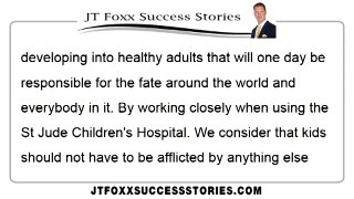 JT Foxx Believes our Children are the Future