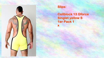 Cellblock 13 Gforce Singlet yellow S 1er Pack 1 x