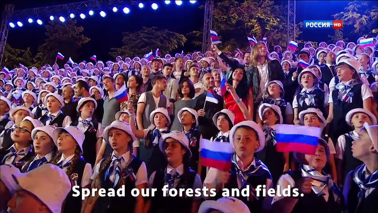 Anthem of Russia, Crimea 2015 [Eng Sub]