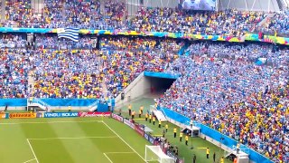 El himno uruguayo en el Arena das Dunas, Natal
