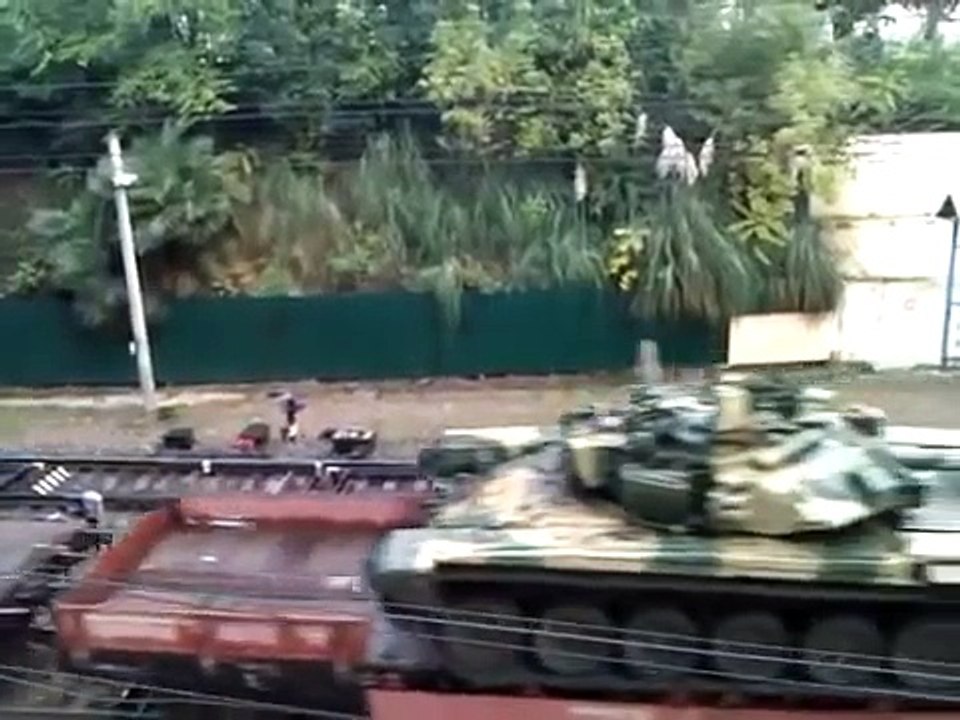 Russian T-90 Invade to Abkhazia,Georgia 26-10-2011