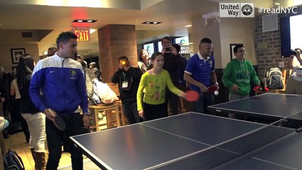New York Cosmos ping pong pranked by Estee Ackerman
