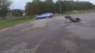 Some wheelie crashes on a scooter