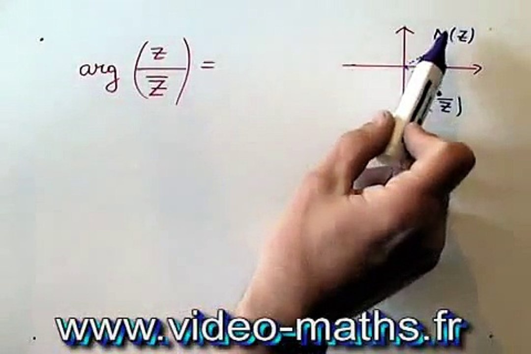 LES NOMBRES COMPLEXES Calcul de l'argument du rapport d'un nombre complexe et de son conjugué