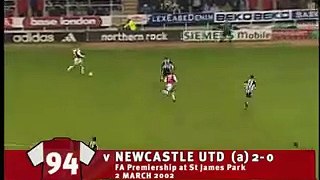 Bergkamp's incredible goal VS. Newcastle united in Premiere league