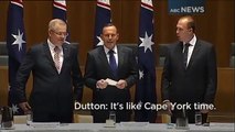 Peter Dutton offers grovelling apology for 'vulgar' climate change joke caught on camera... as Tony