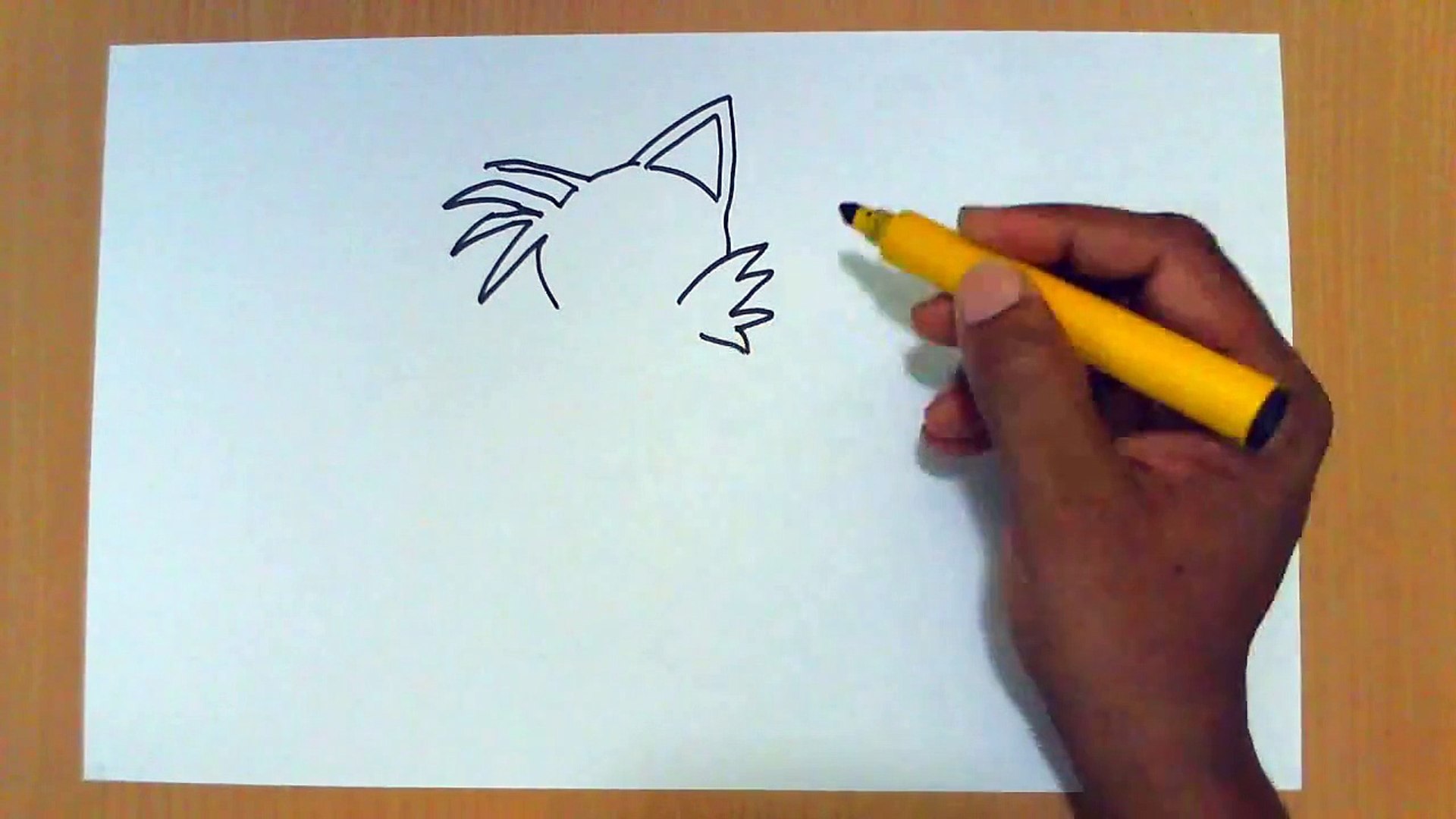 How to Draw Tails Step 13  Drawings, Easy drawings, How to draw sonic