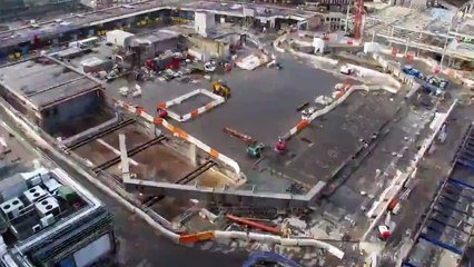 Timelapse of the building of New Street Birmingham Atrium, March 2013 - July 2014