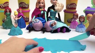 Play Doh Disney Princess Cinderella How to Make Playdough Dress Princess Cinderella Magiclip Dolls