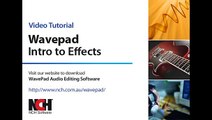 WavePad Audio Editing Software | Intro to Effects
