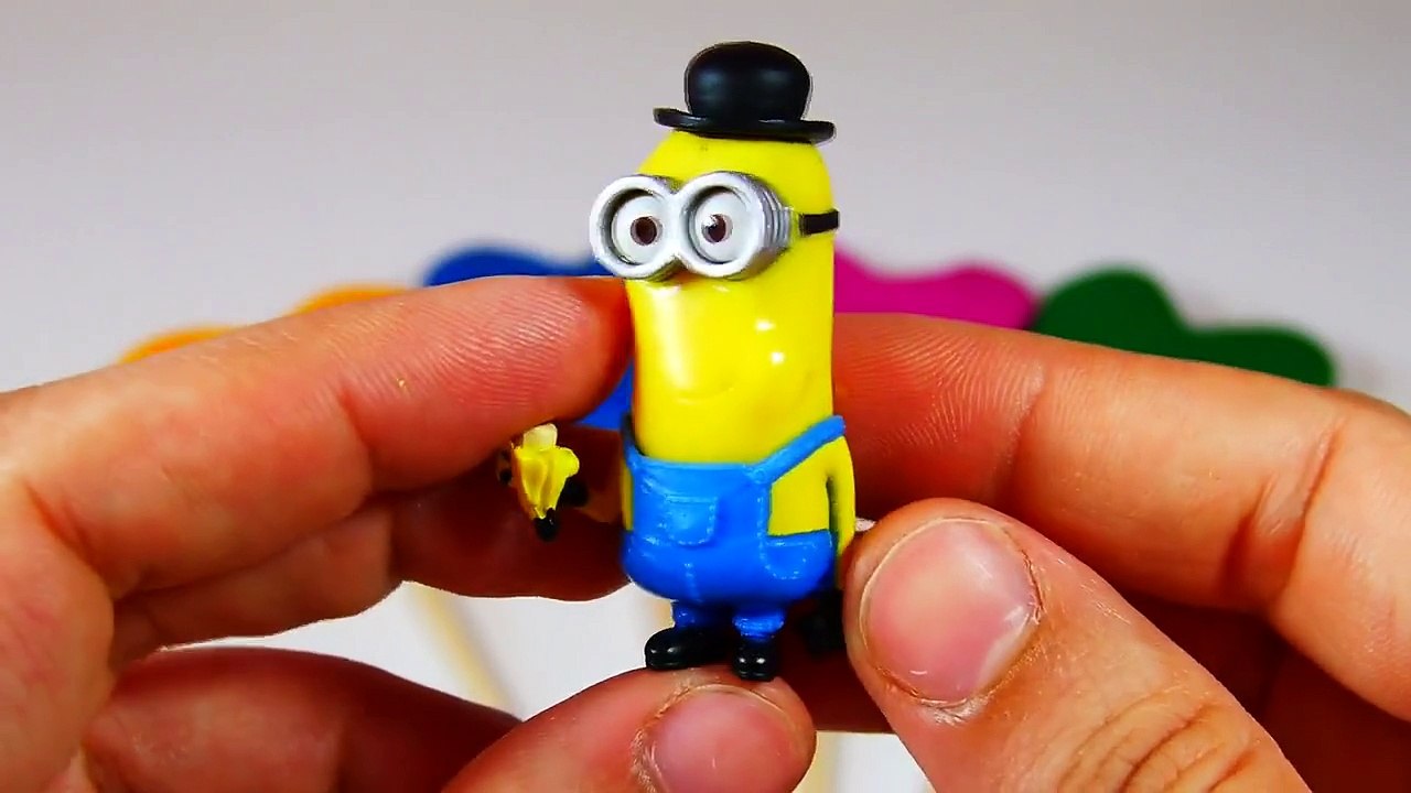 Play Doh Surprise Toys SpongeBob Lightning Mcqueen Hello Kitty Minions Shopkins Elsa of Arendelle