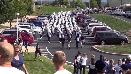 The Penn State Blue Band parade to Beaver Stadium.  September 20, 2014.
