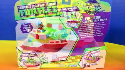 Teenage Mutant Ninja Turtles Half Shell Heroes TMNT Fire Boat Captain Raph Dive Boat Donnie