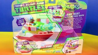 Teenage Mutant Ninja Turtles Half Shell Heroes TMNT Fire Boat Captain Raph Dive Boat Donnie