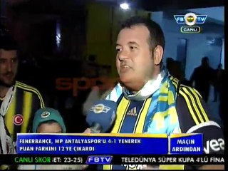 Fenerbahçe taraftarının maç sonu coşkusu...