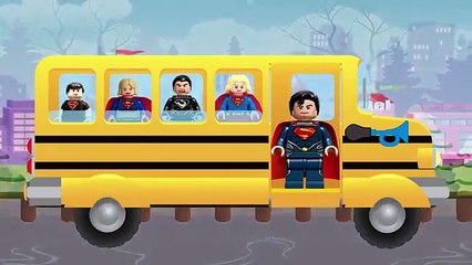 Wheels on the Bus LEGO SUPERMAN   Nursery Rhymes For Kids   Superhero Nursery Rhymes
