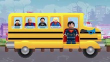 Wheels on the Bus LEGO SUPERMAN   Nursery Rhymes For Kids   Superhero Nursery Rhymes