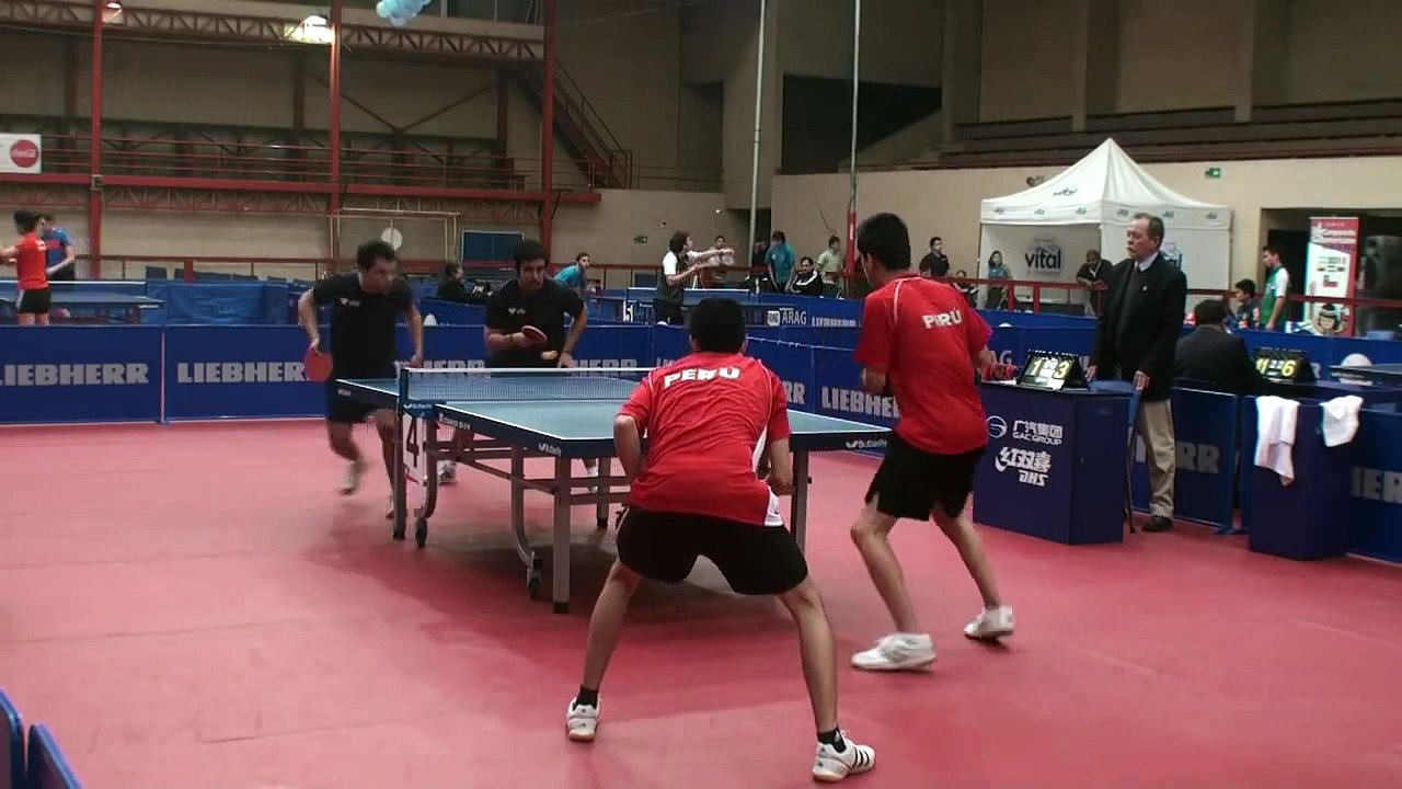 chile peru   dobles equipo varones sudamericano de tenis de mesa chile 2012