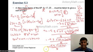 CBSE - Class 10 - Arithmetic Progressions - Exercise 5.3 - Question 4