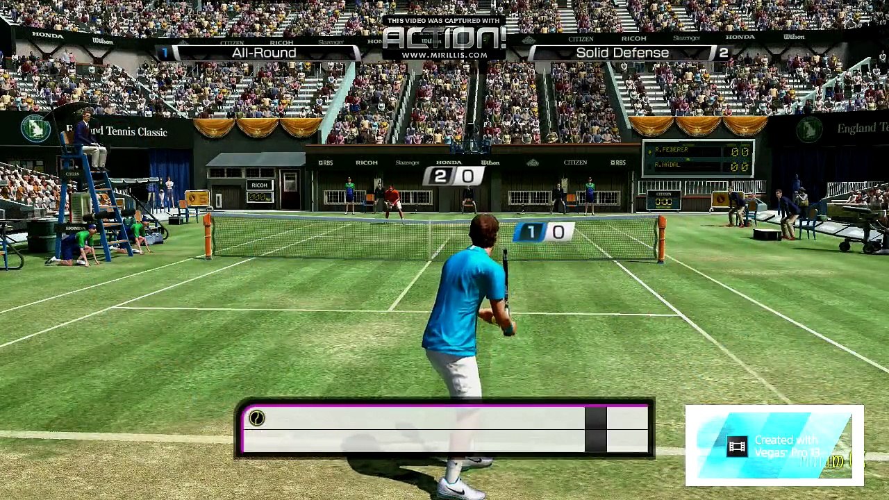 PC:Virtua tennis 4 Federer vs Nadal 1st set