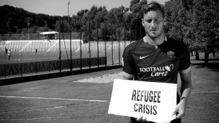 Totti, Salah and Dzeko highlight refugee crisis in 'Football Cares' video