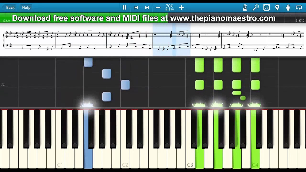 Chuck Berry  - Johnny B Goode  - piano lesson piano tutorial (slow)