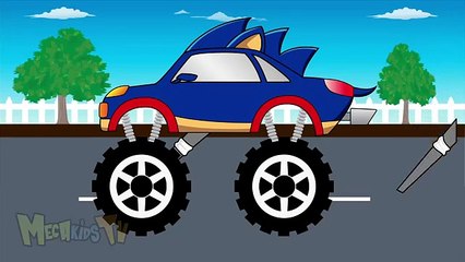 Sonic Truck - Monster Trucks For Children - Video for Kids