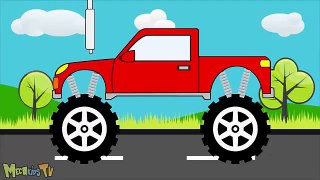 Red Monster Truck - Monster Trucks For Children - Video for Kids