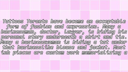 Custom Tattoos Toronto For Your Personal Journey