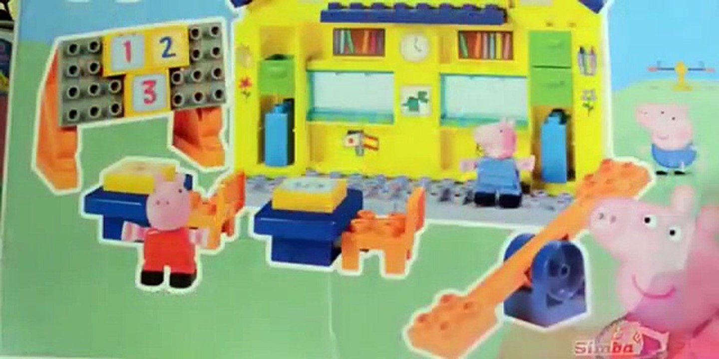 Escuela de la Cerdita Pepa y George - Juego de Bloques de Construcción Juguetes Peppa Pig 2015
