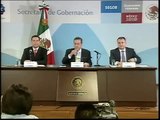 Conferencia de Prensa SEGOB lucha contra el crimen organizado.