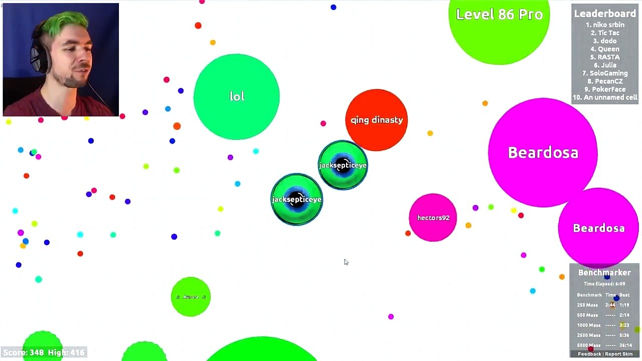 EVERYBODY WANTS A PIECE | Agario #9 | jacksepticeye