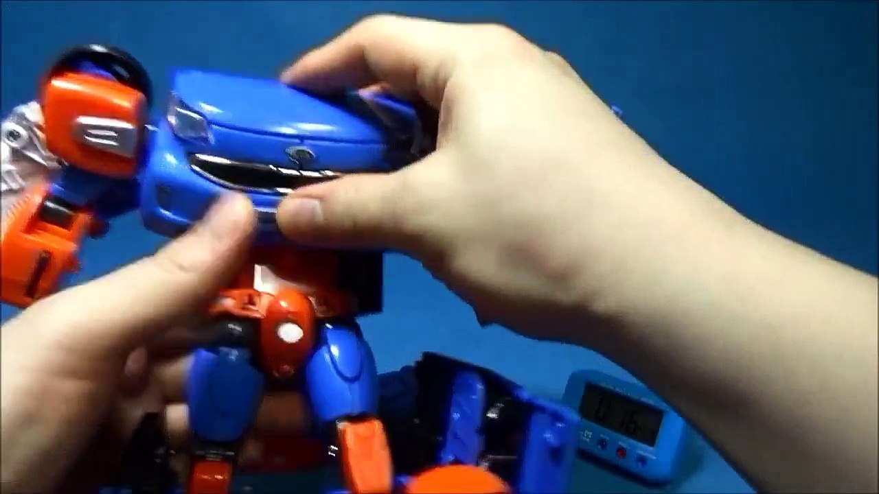 Ou robot W Antigua-et de Cadre de l'Écran, le bouclier de la température pendant 1 minute dans la transformation de la transformation de la vidéo jouet Tobot W Anti-flamme et de la transformation dans 1 Min.