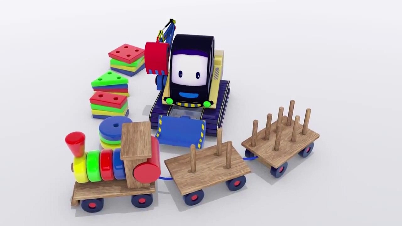 Развивающие мультфильмы для детей  Паровозик из геометрических фигур  3D мультики Зим Зум