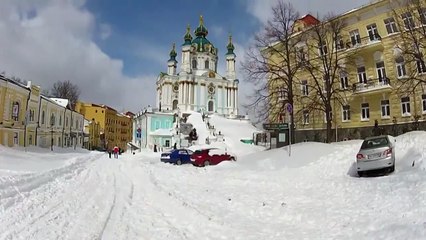 Андреевский спуск - мекка для сноубордистов 24 мар