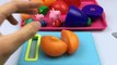 Learn Vegetables And Fruits Name For Children With Toy Cutting Vegetables Peppa Pig