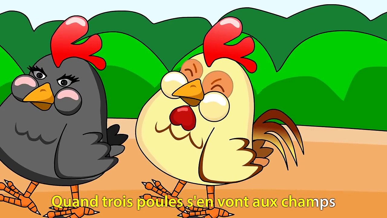 Quand trois poules vont aux champs