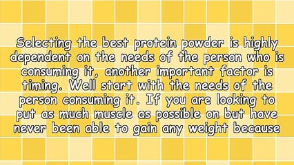 How to Choose the Best Protein Powder