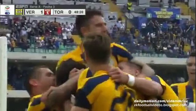 1-0 Luca Toni Penalty Goal | Hellas Verona v. Torino 13.09.2015 HD