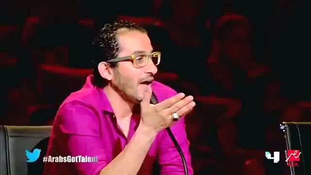 مواقف مضحكه مع احمد حلمي arab arab got talent
