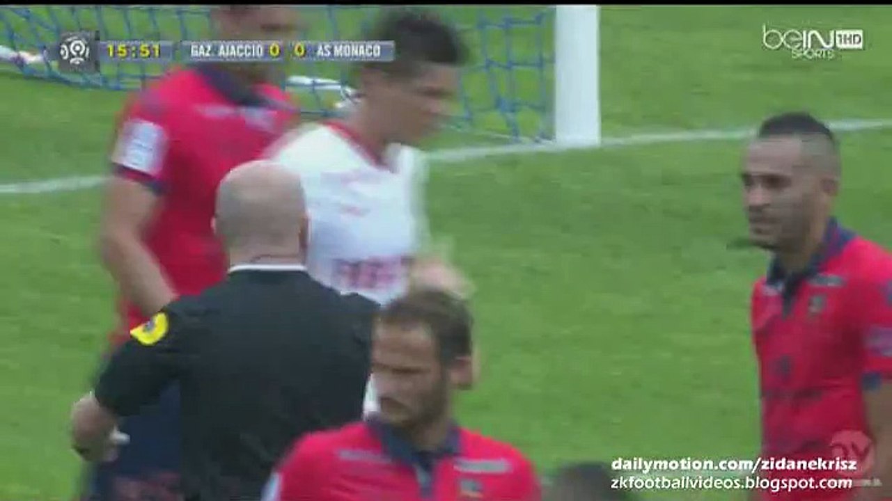 0-1 Fabinho Penalty-Kick Goal | Gazélec Ajaccio v. AS Monaco 13.09.2015 HD