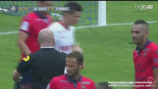 0-1 Fabinho Penalty-Kick Goal | Gazélec Ajaccio v. AS Monaco 13.09.2015 HD