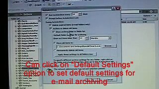 Taming E-mail Video Tutorial #8: MS Auto Archive