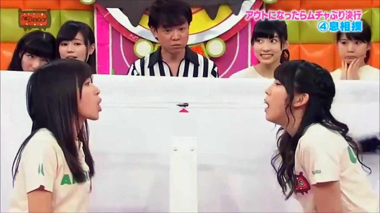 Two Japanese Girls Battle to Try and Blow a Cockroach Into the Others Mouth ★ OPTV
