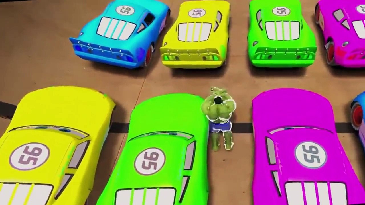 Angry HULK SMASH Lightning McQueen Cars 2 Nursery RhymeS