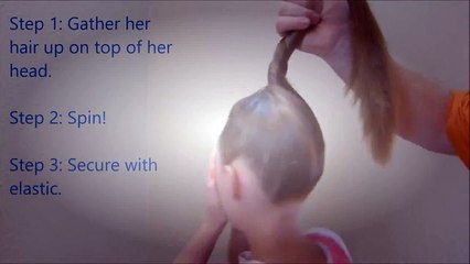 Spinning Bun Hairstyle, Dad Does Hair